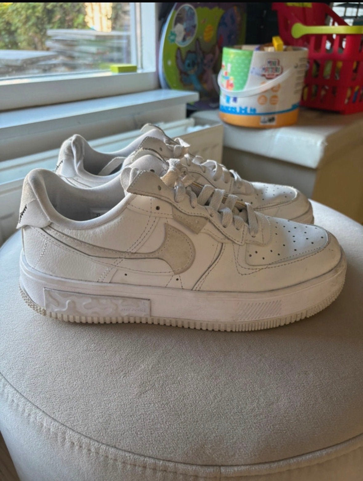 Nike Air Force 1 React sneakers wit - Maat 38, Verzenden, Gedragen, Wit, Sneakers of Gympen