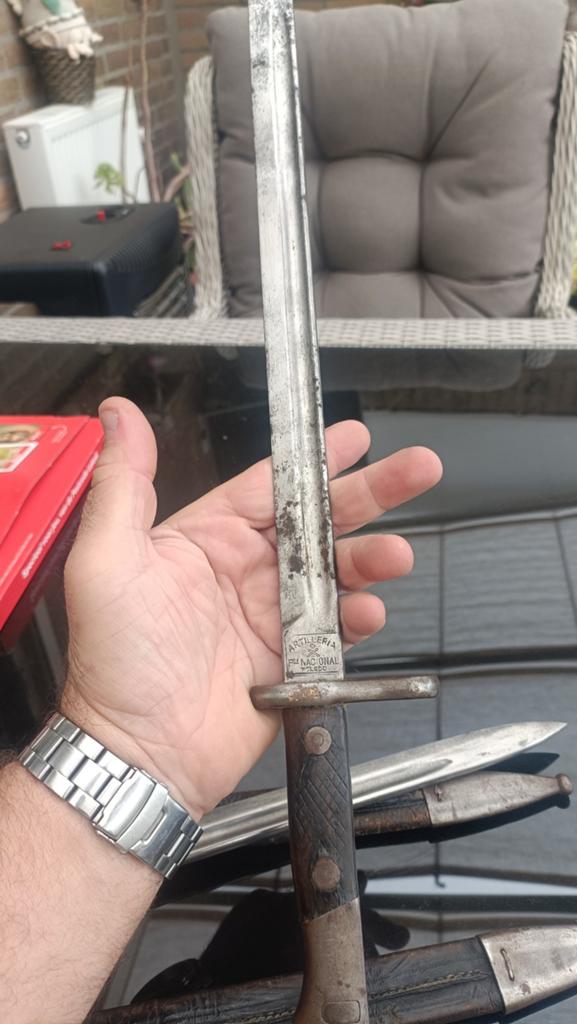 2 Spaanse Mauser Bajonetten Model 1913 - Artillería Toledo, Verzamelen, Militaria | Algemeen, Ophalen of Verzenden