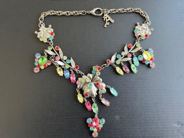 Nieuw Eggplant ketting model Honolulu multicolor stenen  , Overige materialen, Met strass, Verzenden, Nieuw