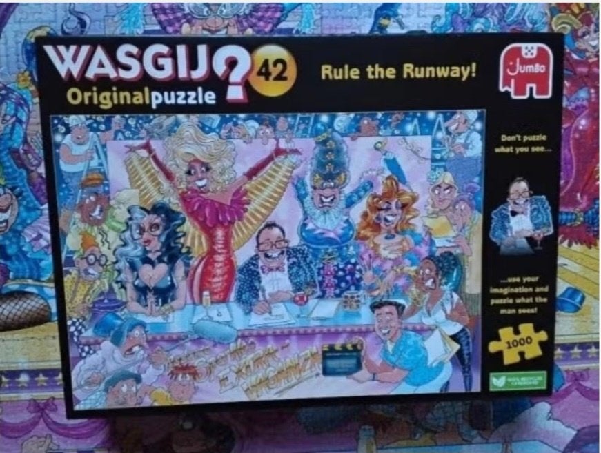 Wasgij puzzel 'glitter en schitter!', Ophalen, 500 t/m 1500 stukjes, Zo goed als nieuw, Legpuzzel