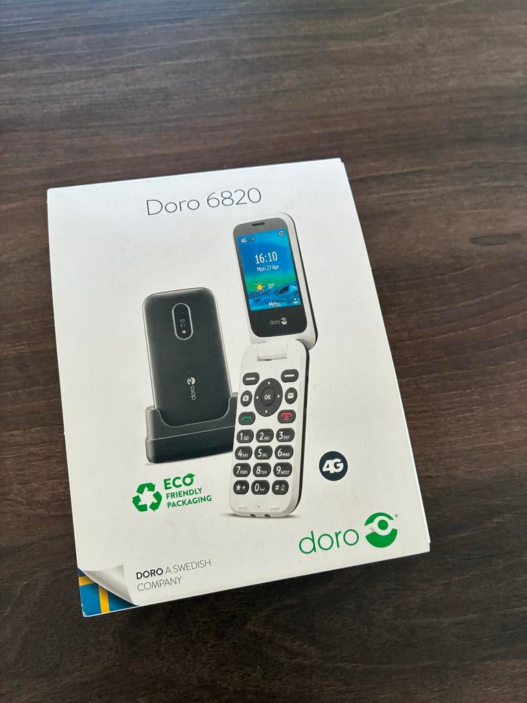 Doro 6820 Klaptelefoon - Eenvoudig en Gebruiksvriendelijk, Nieuw, Inklapmodel, Ophalen of Verzenden, Zonder simlock