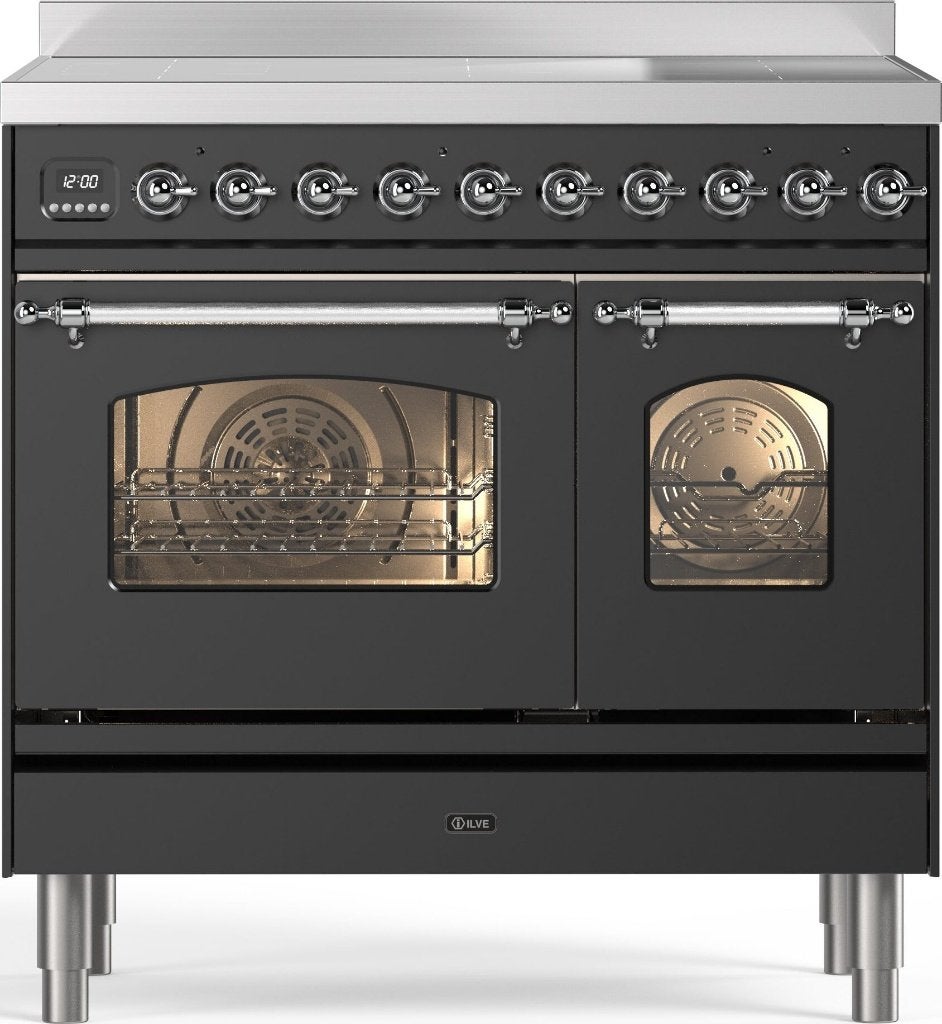 Nieuw... Ilve inductie Fornuis 90cm Nostalgie type PDI096NE3, Witgoed en Apparatuur, Verzenden, 60 cm of meer, Inductie, Vrijstaand