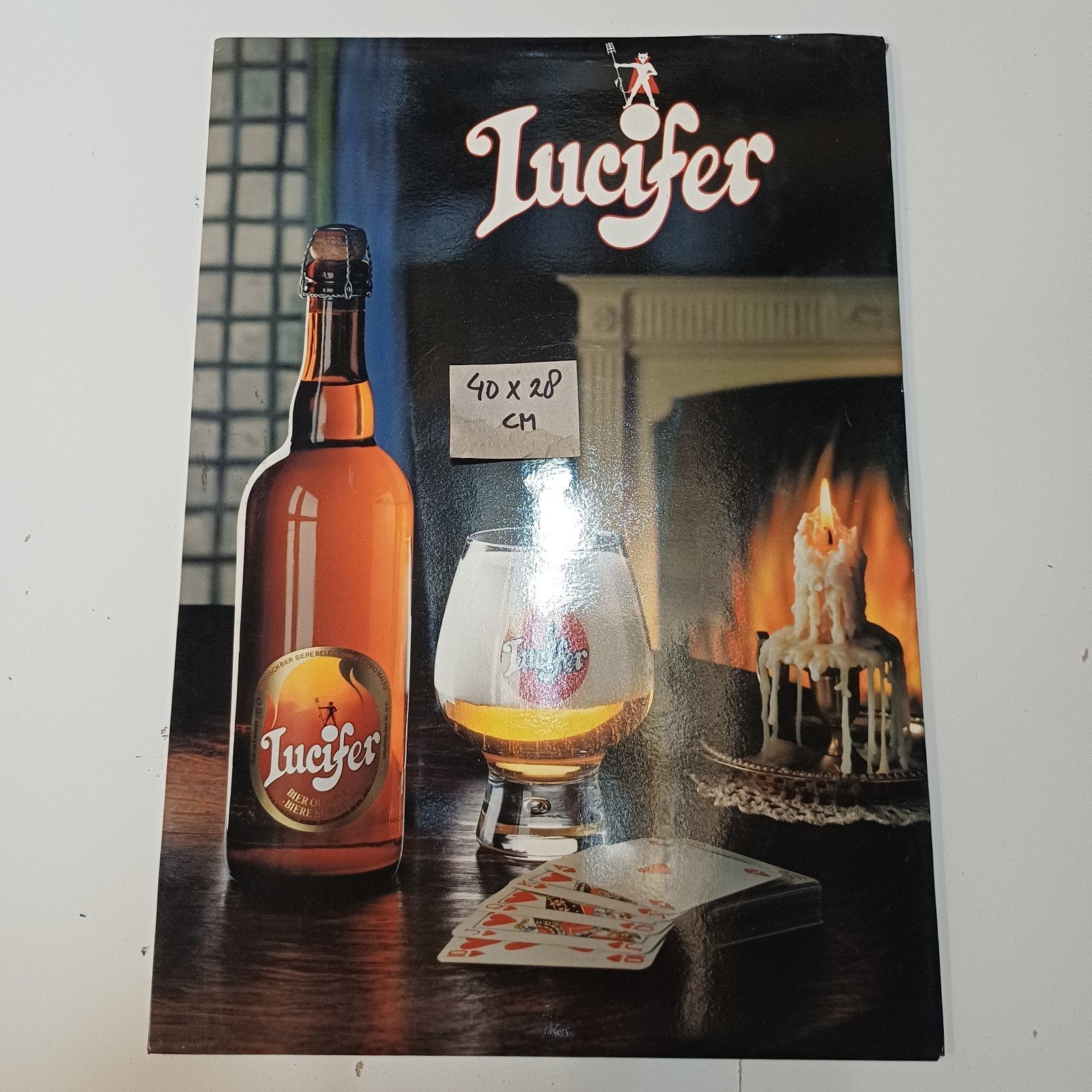 Lucifer Bier Poster - 40x28 cm, Ophalen of Verzenden, A1 t/m A3, Overige onderwerpen, Rechthoekig Staand