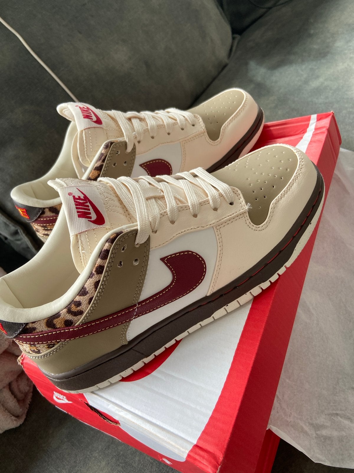 Nike low dunk kakhi leopard, Ophalen of Verzenden, Nieuw, Overige kleuren