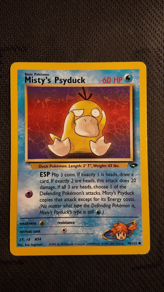 Misty's Psyduck 90 Gym Challenge | Pokemon kaart, Ophalen, Zo goed als nieuw, Losse kaart