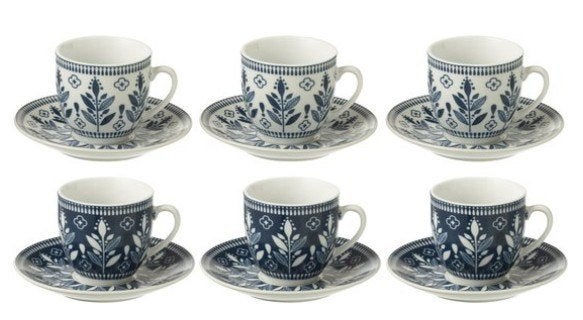 Aanbieding: set espresso kopjes van J-LINE, 6 stuks nu €10, Rue De La Forêt 5 7522 Tournai Belgie, Overige merken, Keramiek, Nieuw