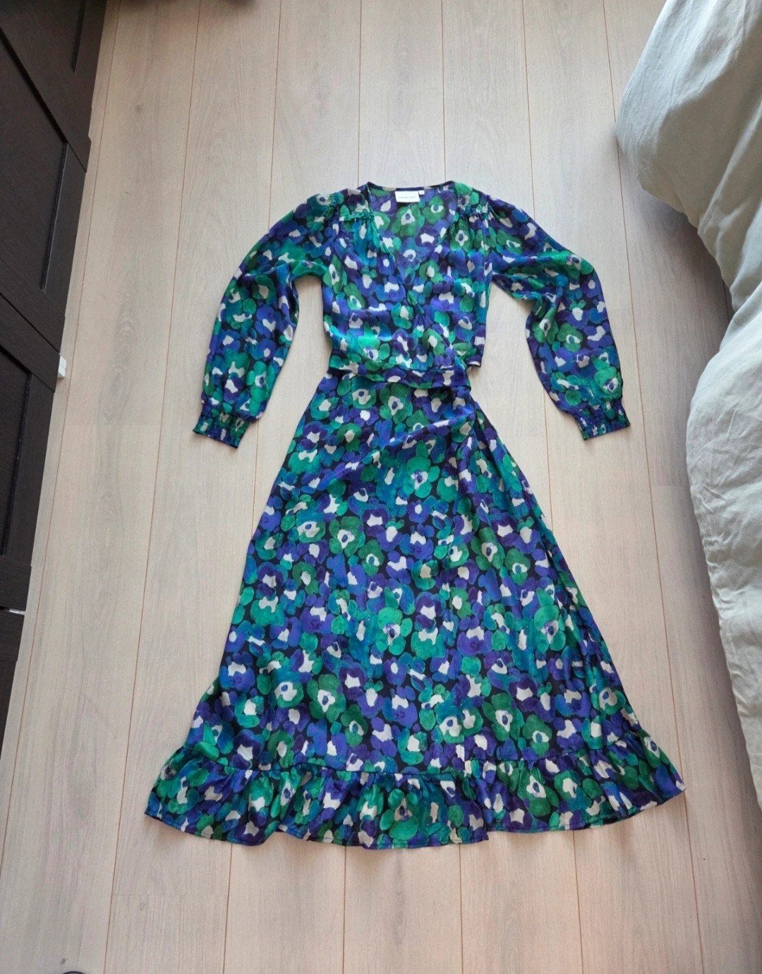Fabienne Chapot lange jurk groen blauw 34 XS Natalia Dress, Kleding | Dames, Jurken, Blauw, Nieuw, Ophalen of Verzenden, Fabienne Chapot