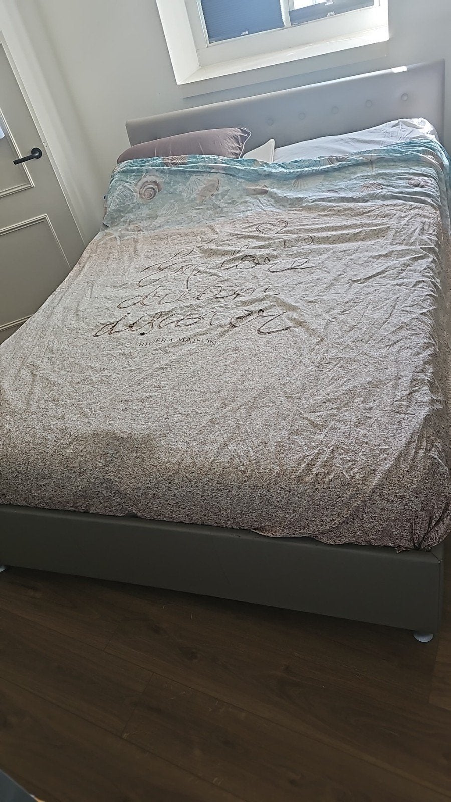 M-Line bed en matras 160 x 210 elektrisch, Ophalen, 210 cm, Tweepersoons, Zo goed als nieuw