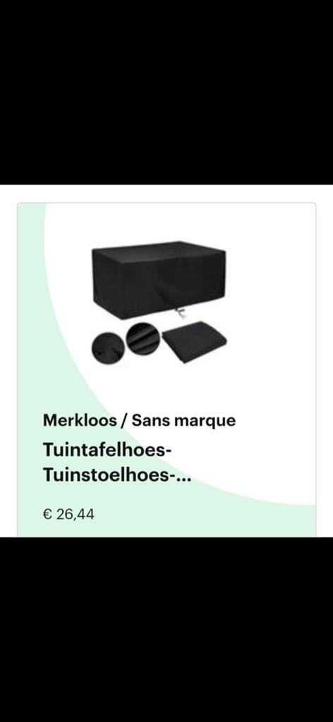 Nieuwe tuinmeubel hoes.zwart., Ophalen of Verzenden, Nieuw