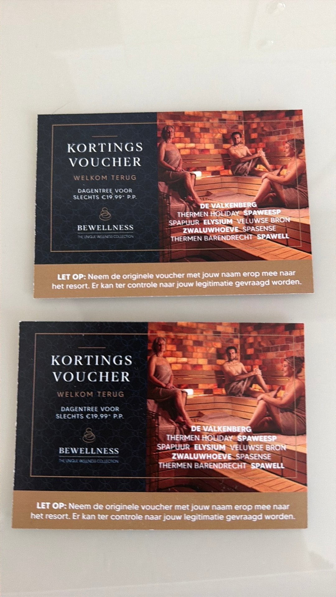 Sauna kortings voucher bewellness, Drie personen of meer, Kortingskaart