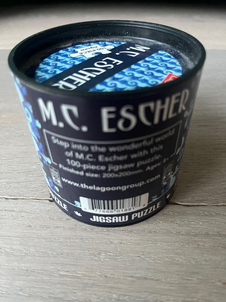 M.C. Escher puzzel 100 stukjes vintage Lagoon, Verzenden, Gebruikt