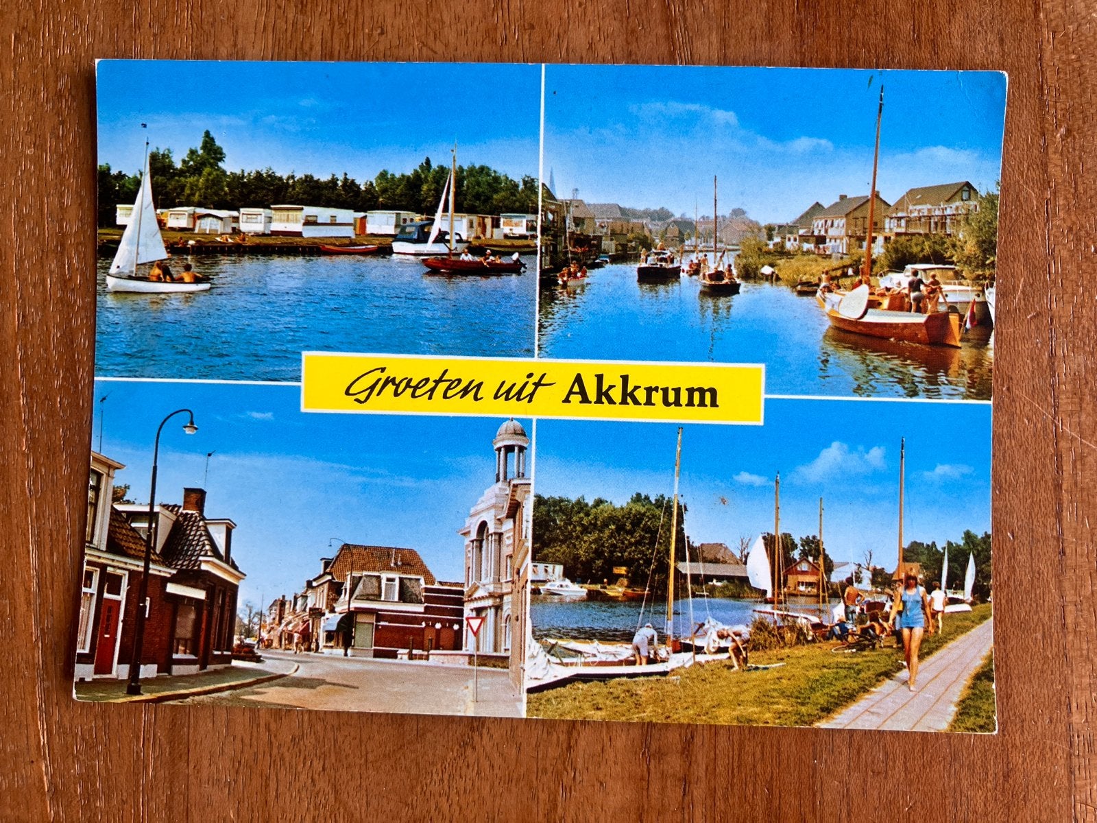 Groeten uit Akkrum - ongelopen, Ophalen of Verzenden, 1960 tot 1980, Ongelopen, Friesland