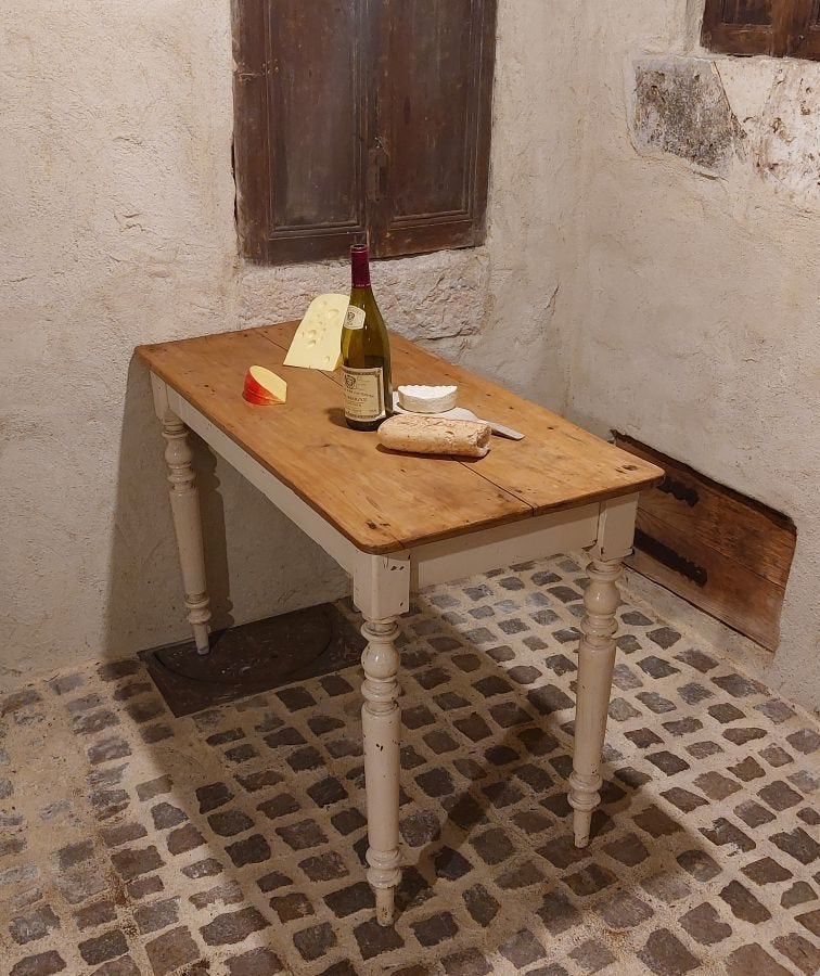 kleine oude keukentafel  cafetafeltje, Antiek en Kunst, Ophalen