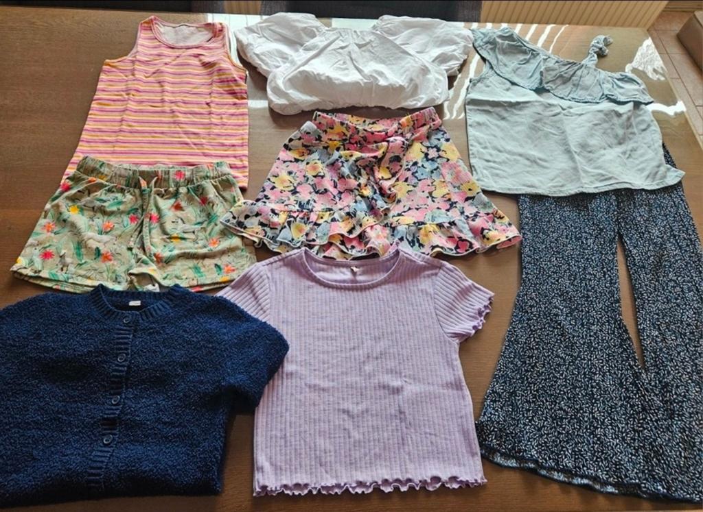 8 stuks kleding meisje maat 122/128 zomer, Ophalen of Verzenden, Zo goed als nieuw, Meisje