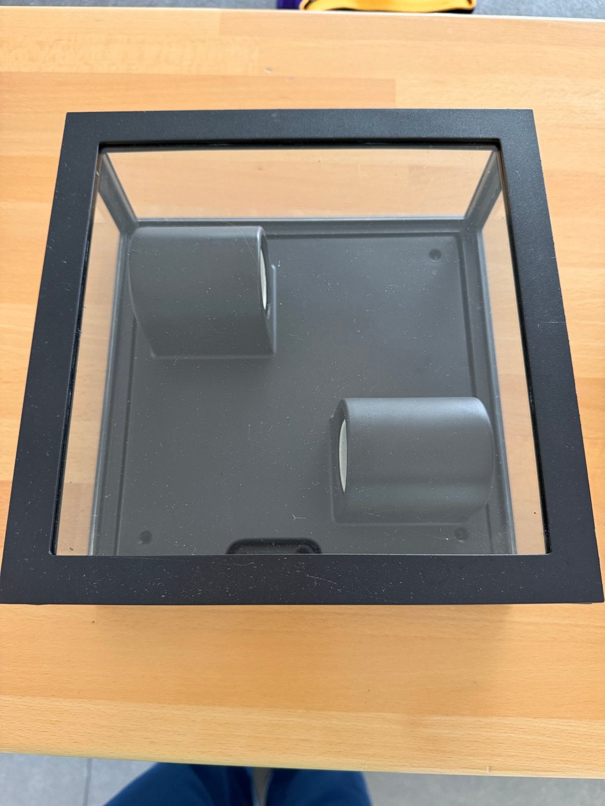 Qazqa Buitenlamp/Plafondlamp Vierkant Zwart 25cm, Metaal, Gebruikt, Waterbestendig, Zwart