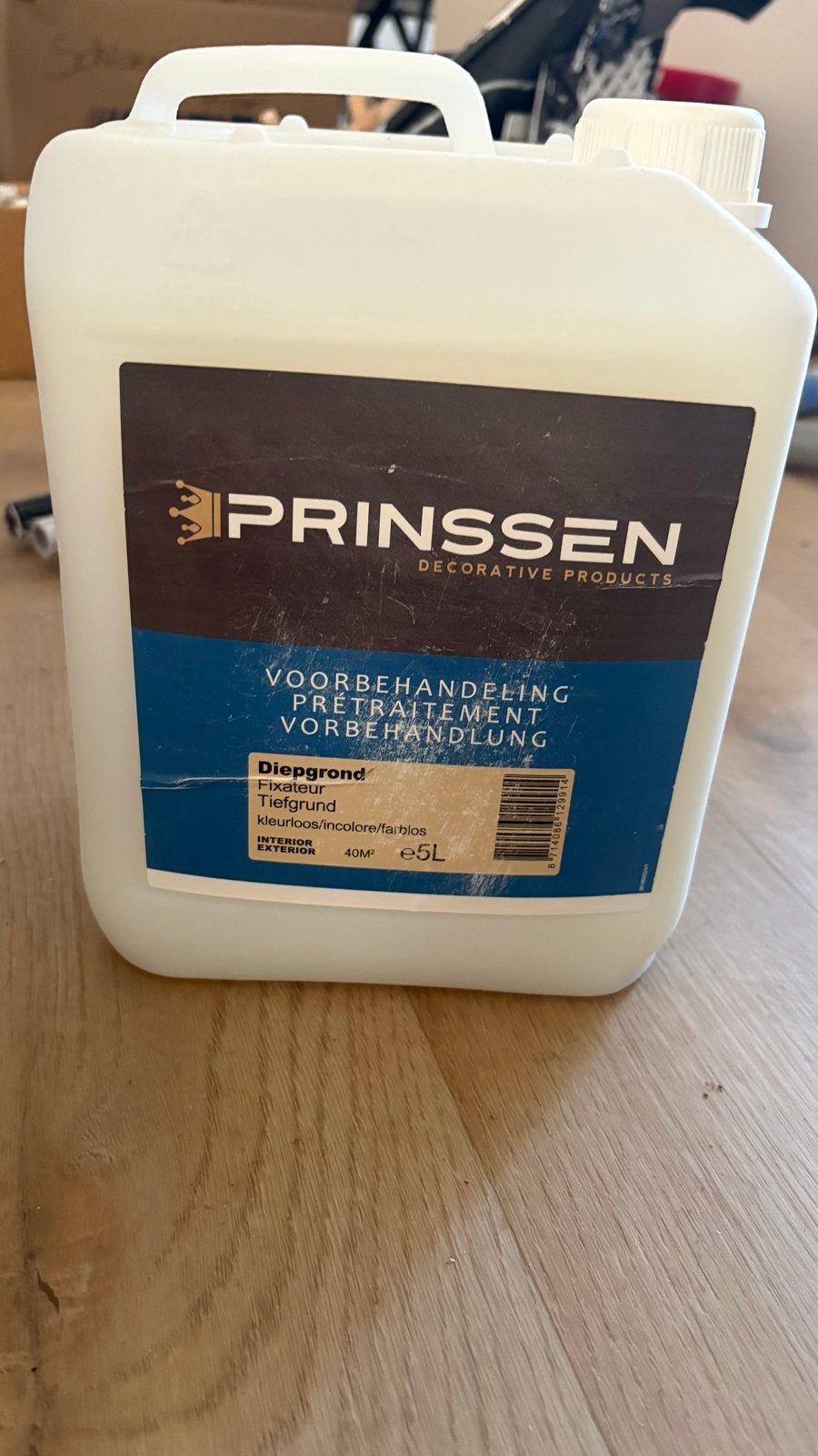 Prinssen Diepgrond - 5L (3/4 gevuld), Gebruikt, Overige kleuren, Ophalen of Verzenden, Verf