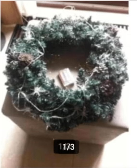 Kerstkrans met licht, Ophalen of Verzenden, Zo goed als nieuw