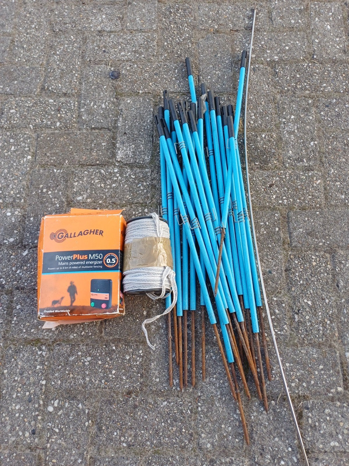 Gallacher PowerPlus M50 weideklok / schrikdraadapparaat met, Dieren en Toebehoren, Ophalen of Verzenden, Gebruikt