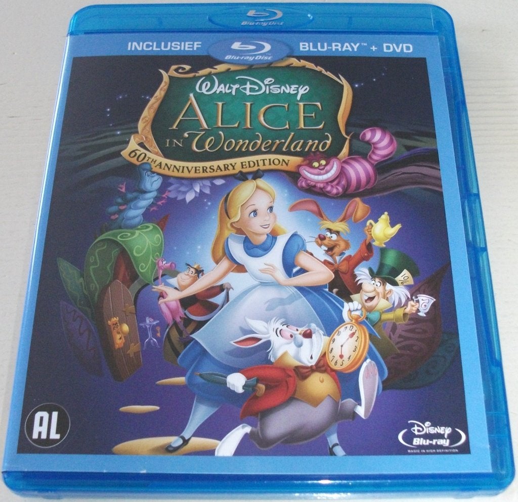 Blu-Ray *** ALICE IN WONDERLAND *** Disney Gouden Rugnr 13, Boxset, Nederlands, Alle leeftijden, Film