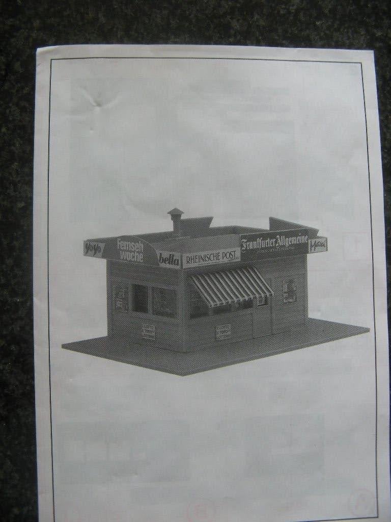 Plastoy bouwpakket stationskrantenkiosk, Overige merken, Gelijkstroom of Wisselstroom, Brug, Tunnel of Gebouw, Nieuw