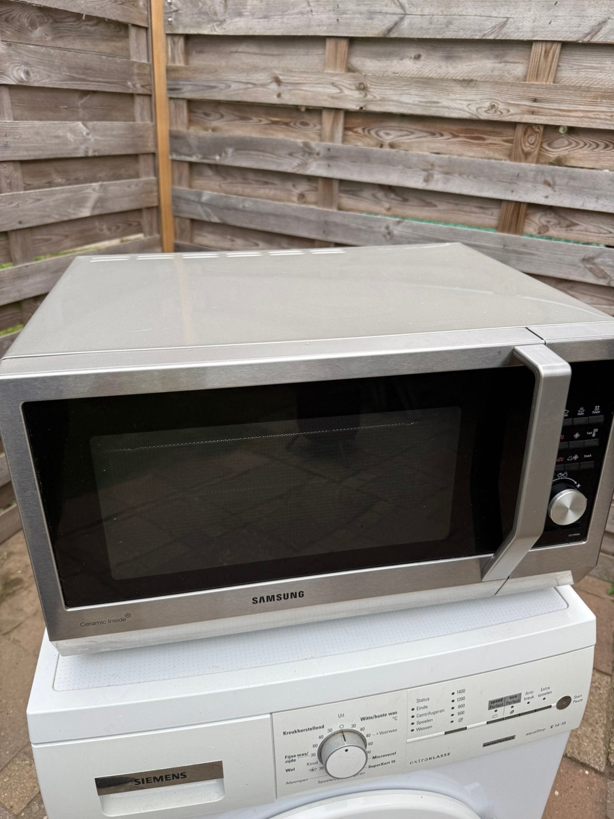 Magnetron combi, Witgoed en Apparatuur, Ophalen, Combimagnetron, Zo goed als nieuw, Draaiplateau