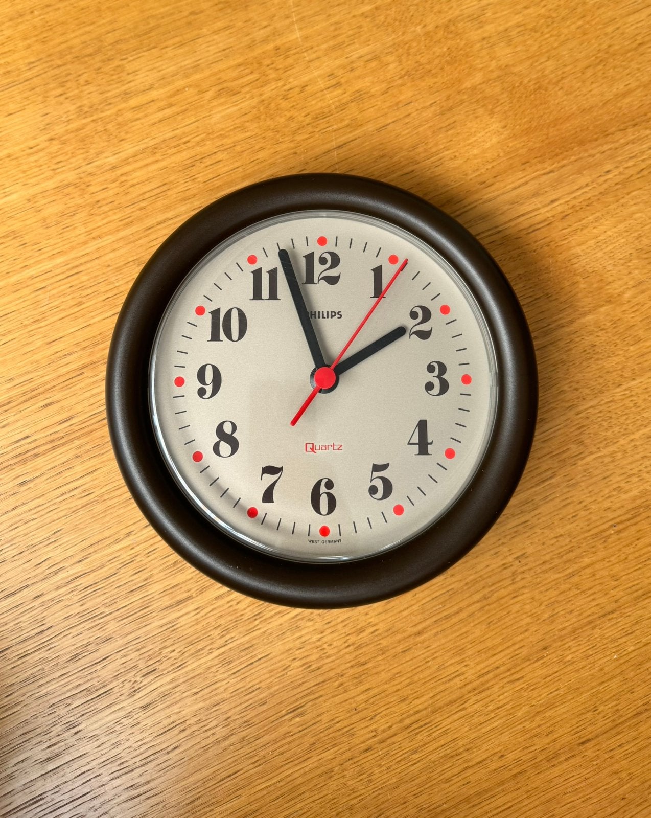 Philips klok vintage, Huis en Inrichting, Woonaccessoires | Klokken, Ophalen of Verzenden, Zo goed als nieuw, Wandklok