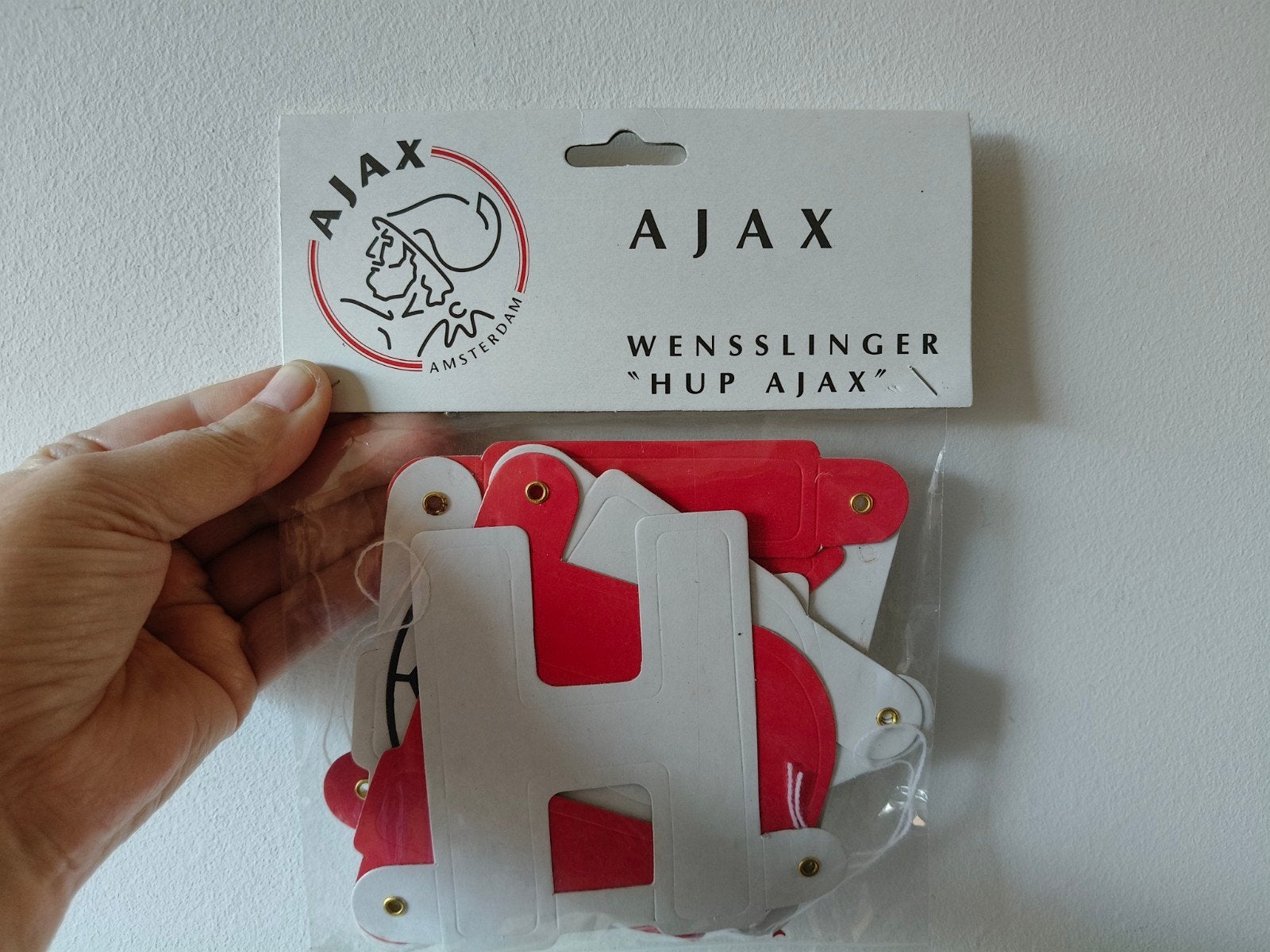 Nieuw!  Ajax Wensslinger "Hup Ajax", Ophalen, Nieuw, Versiering, Overige