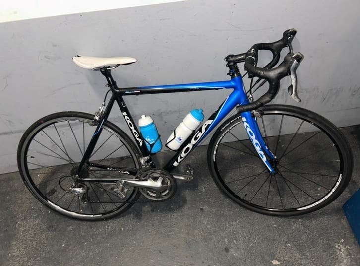 Koga Flyer racefiets - Blauw/Zwart - Goede staat, Ophalen, Gebruikt, Velgrem, Aluminium