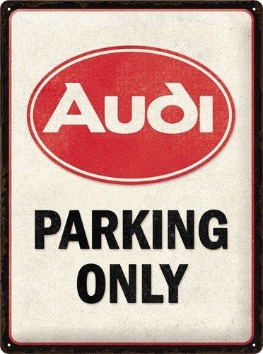 Audi parking only relief reclamebord van metaal wandbord, Ophalen of Verzenden, Nieuw, Auto's