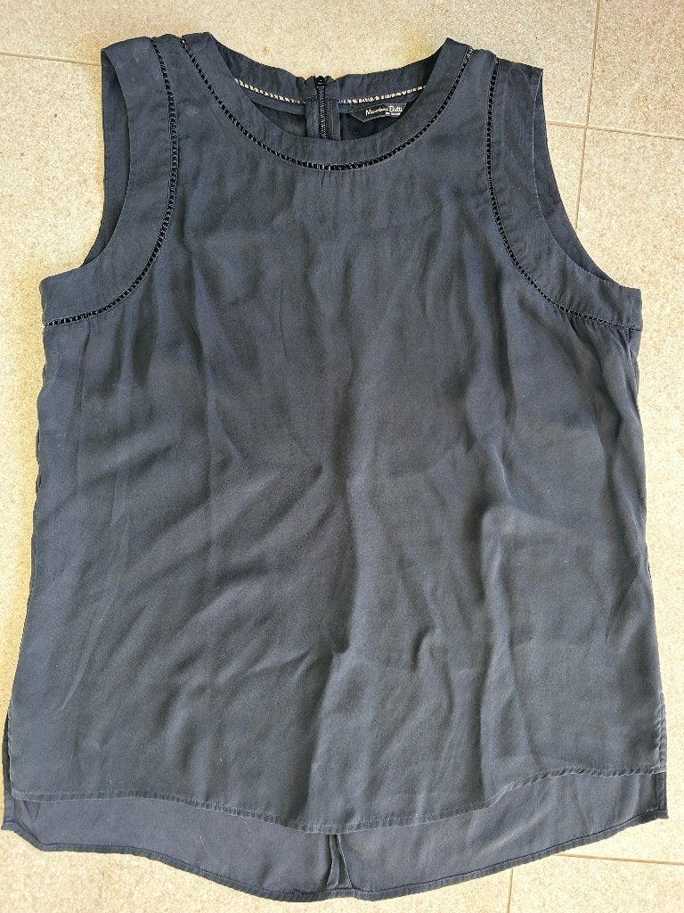 Zwarte zijde top MASSIMO DUTTI maat 42, Kleding | Dames, Massimo Dutti, Zwart, Maat 42/44 (L), Ophalen of Verzenden