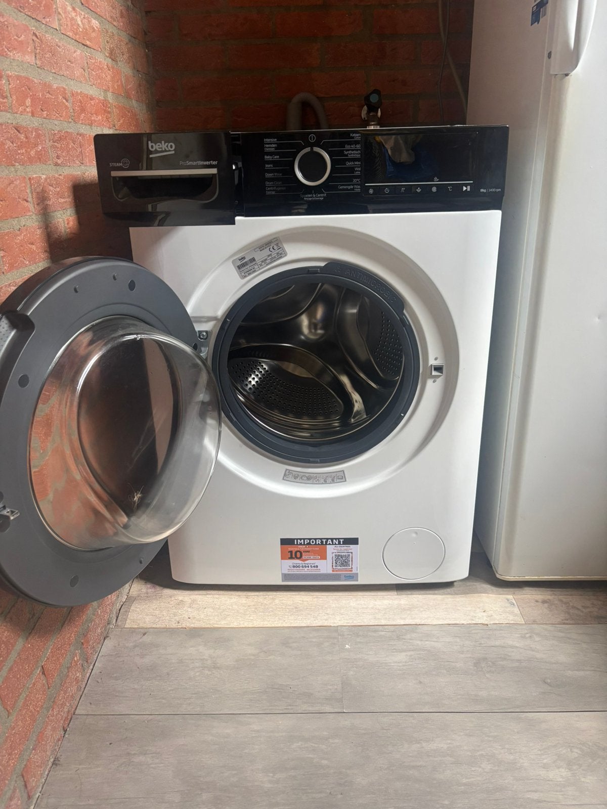 Wasmachine, Witgoed en Apparatuur, Wasmachines, Ophalen, Minder dan 85 cm, Zo goed als nieuw, Voorlader