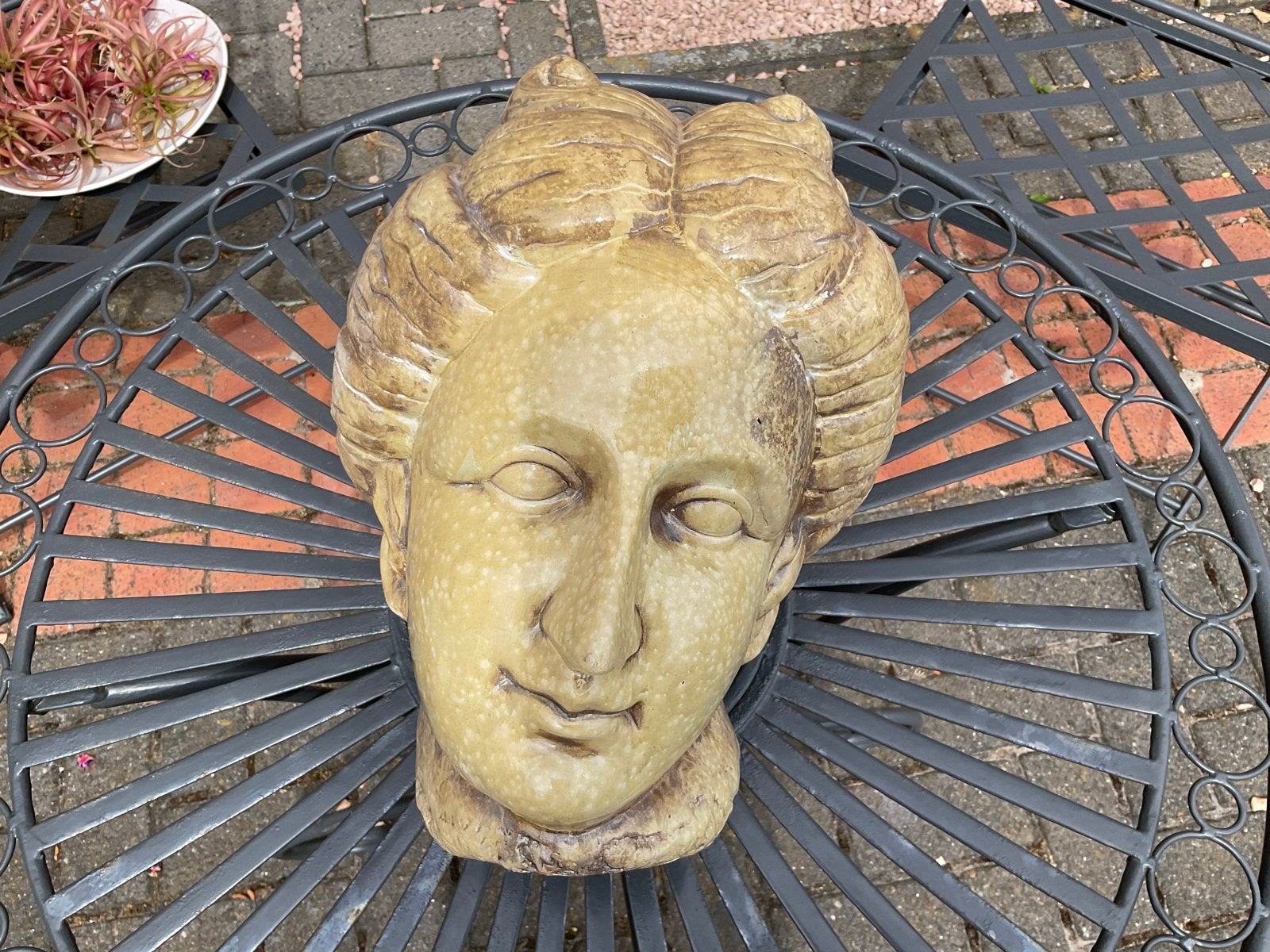 Decoratief geglazuurd hoofd, antieke stijl, Ophalen of Verzenden