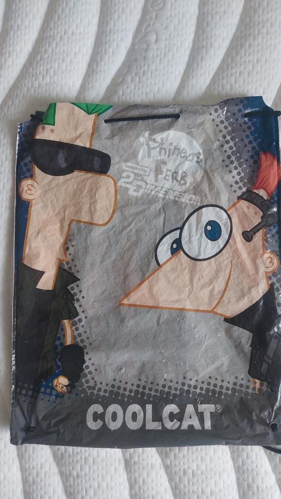 Coolcat Phineas Ferb plastic rugzakje, Verzenden, Minder dan 30 cm, Rugtas, Minder dan 30 cm