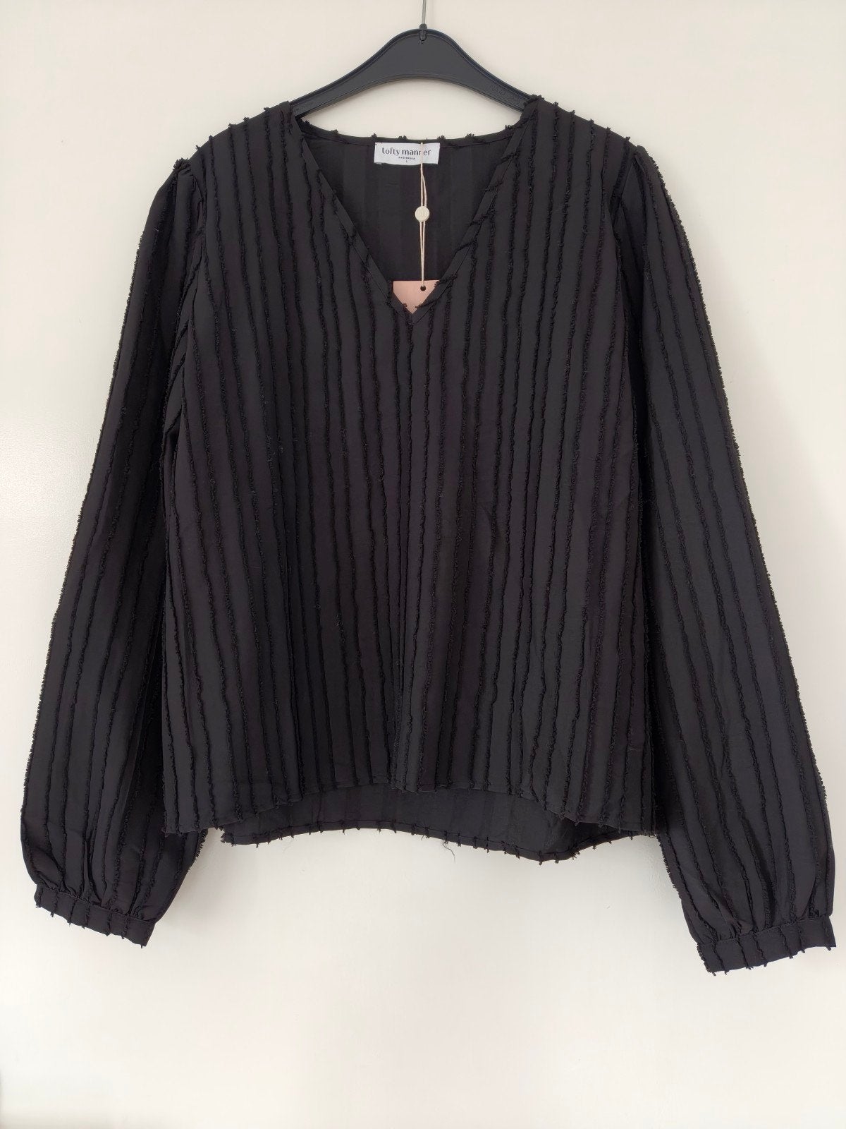 Lofty Manner Blouse Nancy Zwart Maat L Nieuw met kaartje, Maat 42/44 (L), Nieuw, Ophalen of Verzenden, Zwart