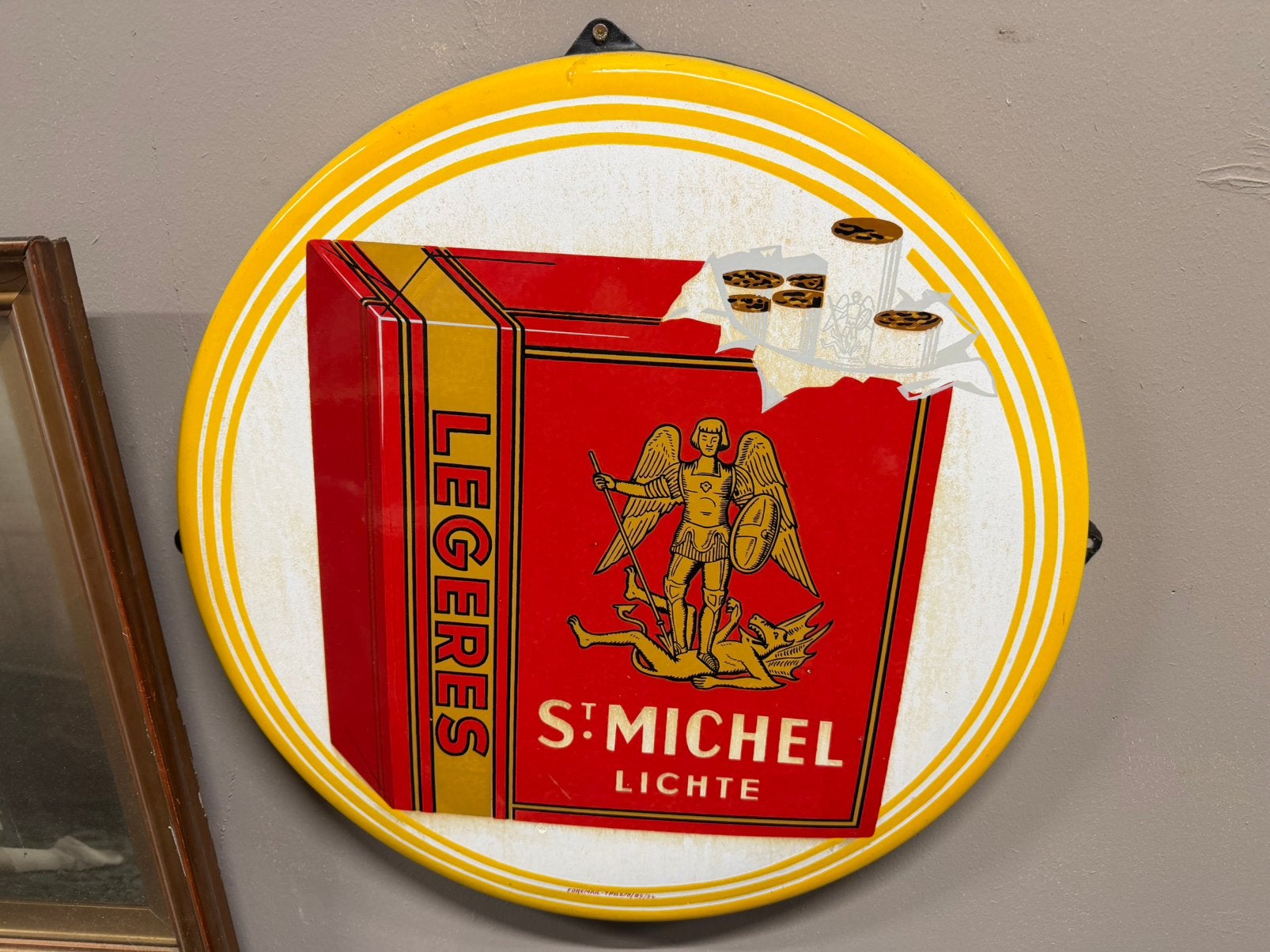 Emaille reclamebord, Ophalen, Reclamebord, Gebruikt, M