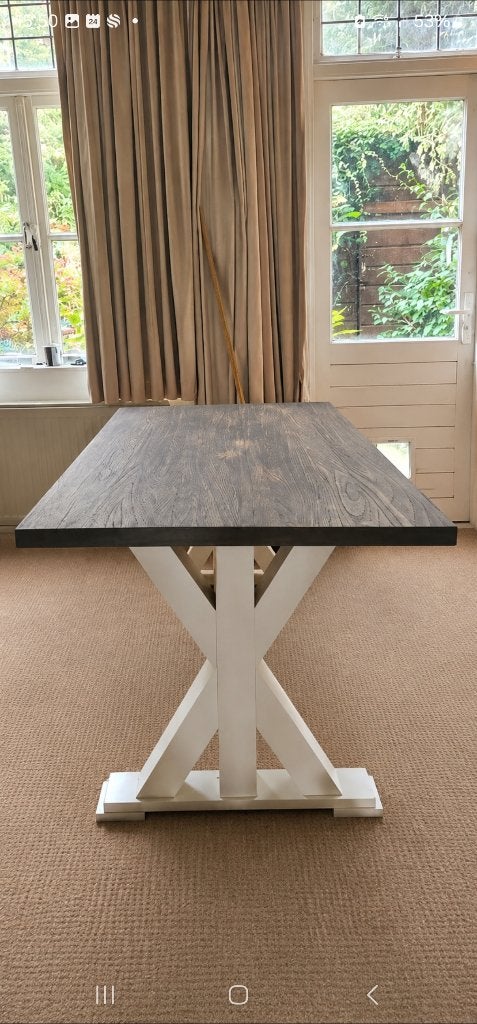 Riverwoods eettafel rustic grey - De Bommel - 160 x 90, Ophalen, Gebruikt, 50 tot 100 cm, 150 tot 200 cm