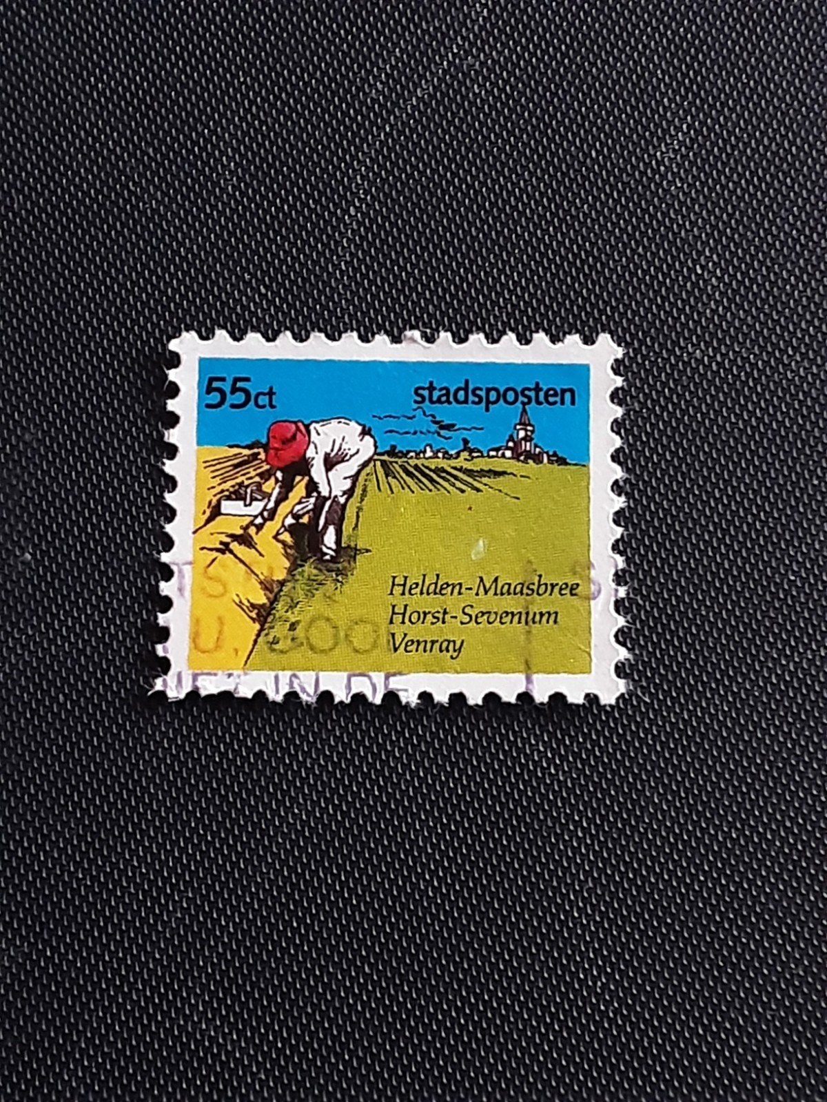 Stadspost Helden Maasbree Aspergesteker Rode Pet  ( gest), Ophalen of Verzenden