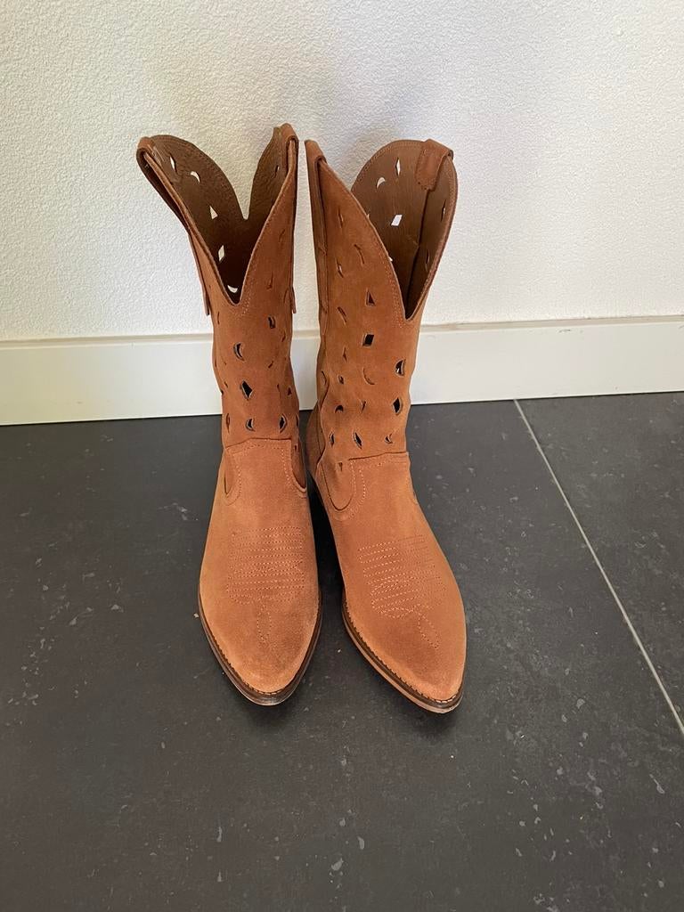 Dwrs cowboy laarzen, Ophalen, Hoge laarzen, Bruin, Nieuw