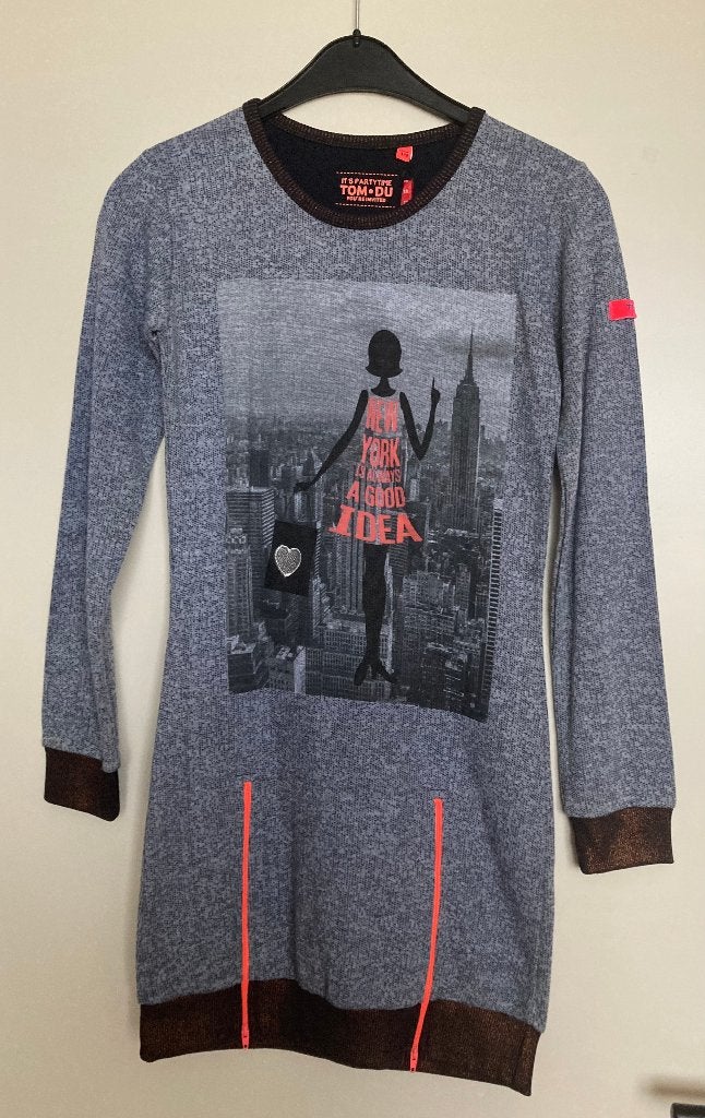 Nieuw Tom-Du jurk met New York foto en rits details 164 /170, Meisje, Ophalen of Verzenden, Jurk of Rok, Tom-Du