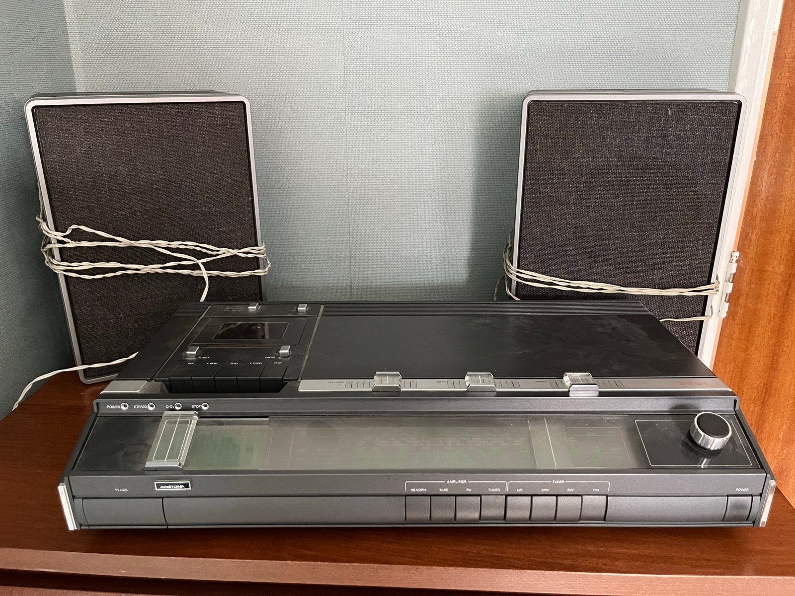 Aristona Stereoset met Cassettedeck, Tuner en Speakers, Gebruikt, Cassettedeck, Losse componenten, Ophalen
