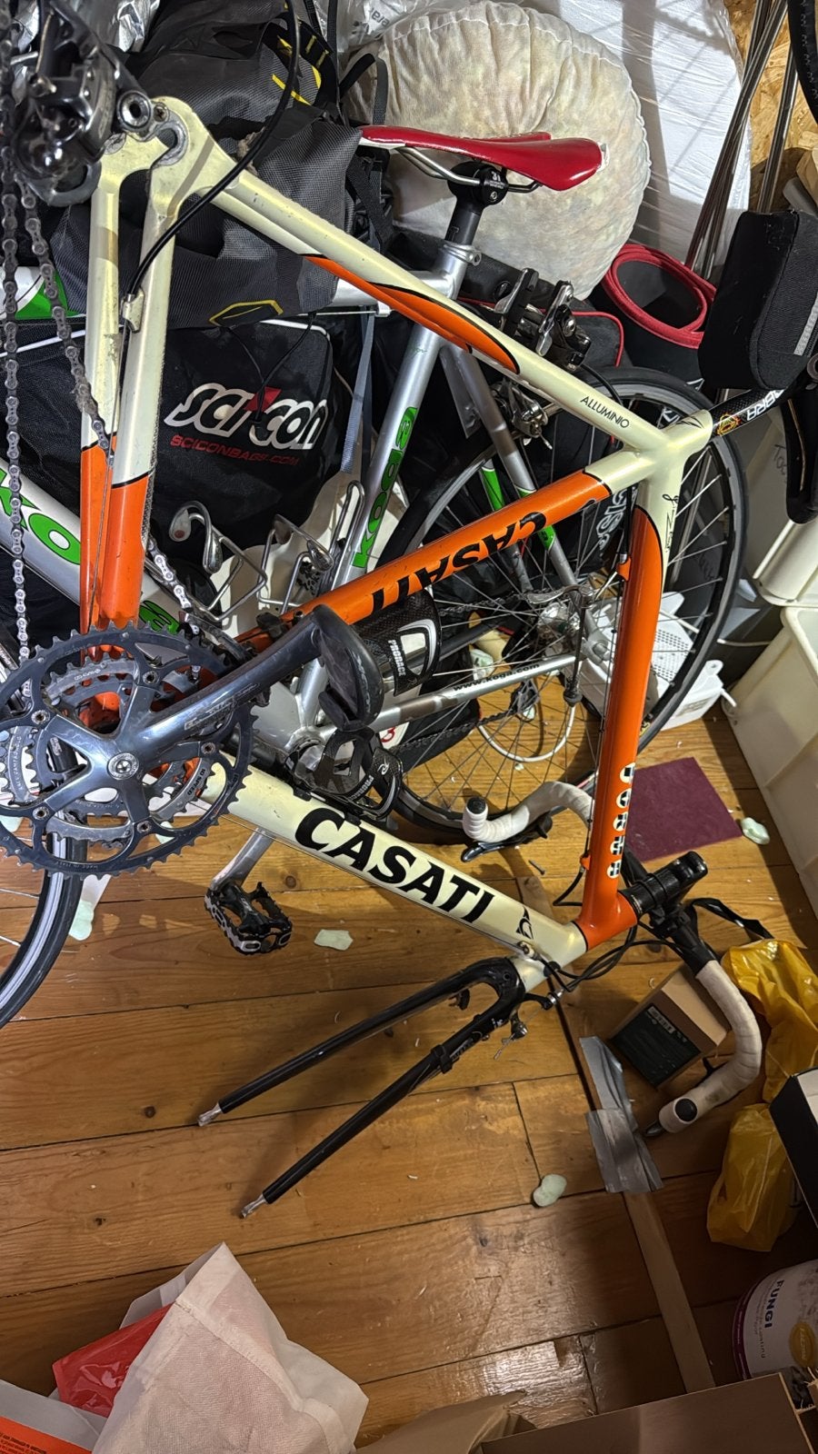 Twee racefietsen: Koga Miyata (Dura Ace) en Casati (Campagno, Fietsen en Brommers, Fietsen | Racefietsen, Ophalen, Minder dan 10 versnellingen