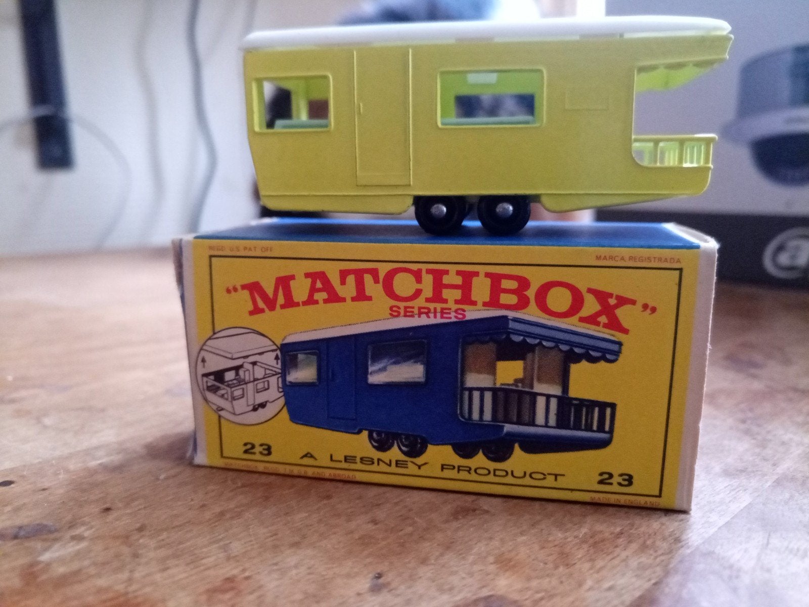 Matchbox nr 23 trailer caravan, Antiek en Kunst, Antiek | Speelgoed, Ophalen of Verzenden