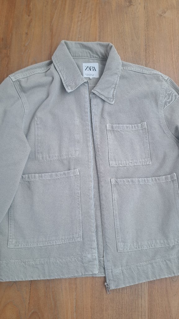 Nieuwe licht groene/grijze zomerjas tussenjas Zara maat XL, Ophalen of Verzenden, Zara Man, Groen, Maat 56/58 (XL)