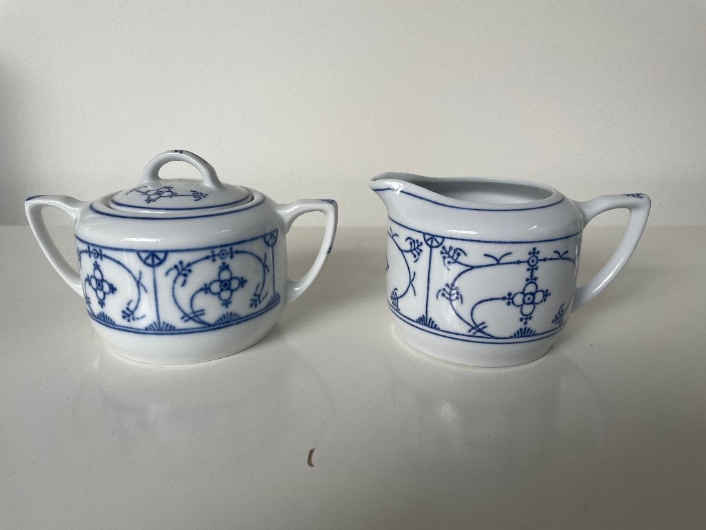 C366 Jager Saks Blau Saks Melkkannetje Suikerkannetje, Gebruikt, Overige merken, Overige typen, Ophalen of Verzenden