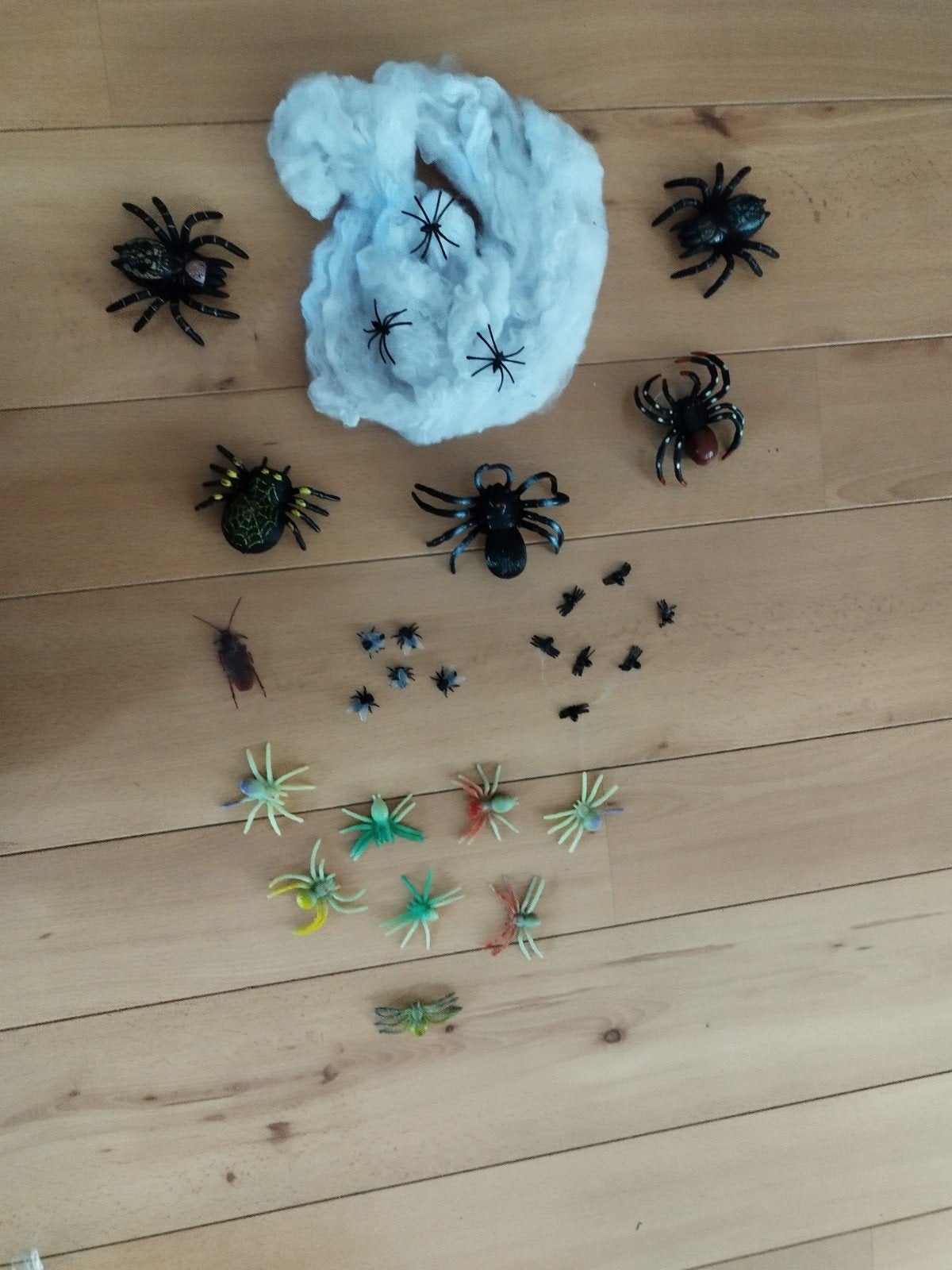 Halloween decoratie spinnen en spinnenweb, Ophalen, Overige thema's, Meerkleurig, Zo goed als nieuw