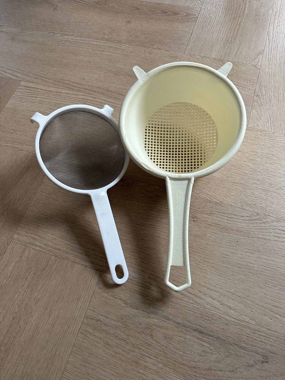 Set van 2 Keuken Zeven - Wit en Crème, Kunststof, Ophalen of Verzenden, Meerkleurig, Overige merken