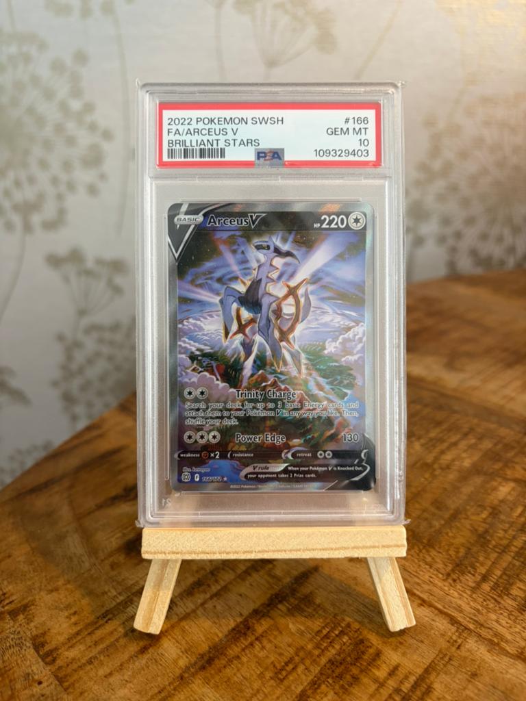Pokemon TCG - Arceus V #166 PSA 10 (Brilliant Stars), Ophalen of Verzenden, Nieuw, Losse kaart, Foil