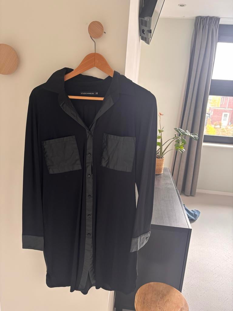 Studio Annelous Travelstof Blouse met Leren Details, Kleding | Dames, Blouses en Tunieken, Ophalen of Verzenden, Zo goed als nieuw