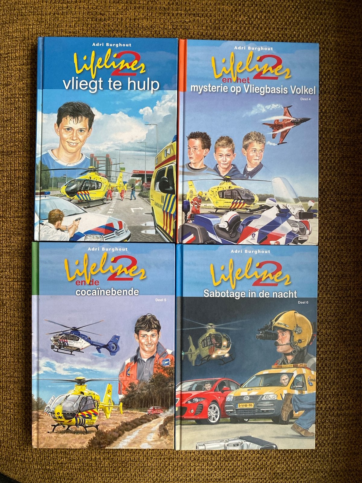 Lifeliner 2 serie - Adri Burghout - 4 boeken dl 1,4,5 en 6, Ophalen of Verzenden, Zo goed als nieuw, Fictie