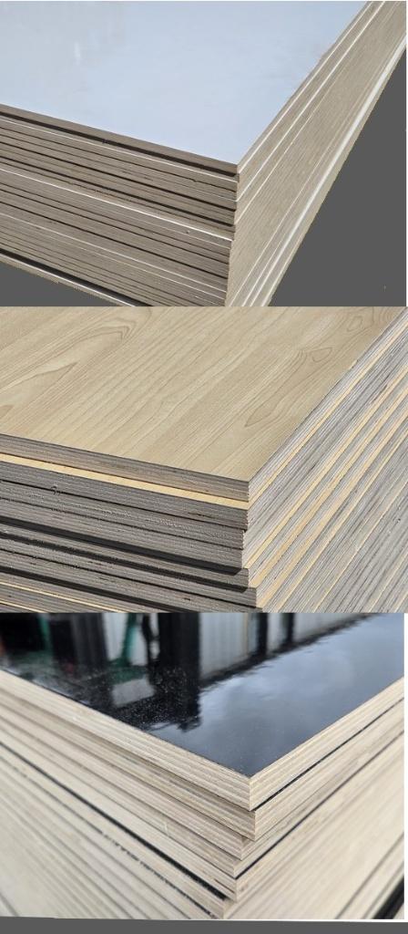 Populieren multiplex- Twee zijden HPL /Berken / wit / zwart